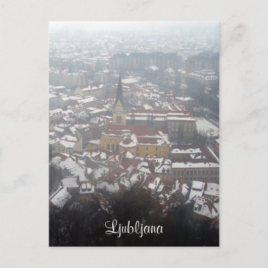 リュブリャナの冬 ポストカード (正面)