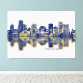 リュブリャナスカイライン キャンバスプリント (インサイチュ (ウッドフロア))