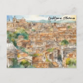 リュブリャナスロベニアのシルエットウォーター絵を描カラー ポストカード (正面)