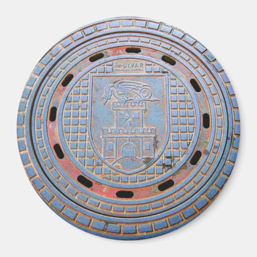 リュブリャナ下水カバー マグネット (正面)