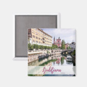 リュブリャナ土産マグネット マグネット (正面/裏面)