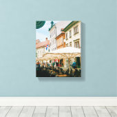リュブリャナ都市景観 キャンバスプリント (インサイチュ (ウッドフロア))