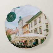 リュブリャナ都市景観 ラウンドクッション (裏面)