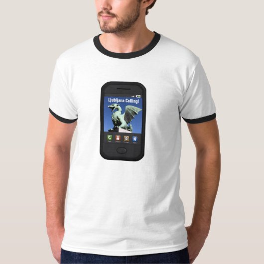 リュブリャナ電話 Tシャツ (正面)
