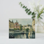 リュブリャナ、スロベニアの美しい街広場 ポストカード (スタンド正面)