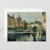 リュブリャナ、スロベニアの美しい街広場 ポストカード (正面/裏面)