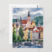 リュブリャナ、スロベニア絵を描旅行 ポストカード (正面/裏面)