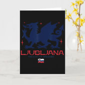 リュブリャナ スロベニア ドラゴンの街 愛国者 ドラゴ カード (黄色い花)