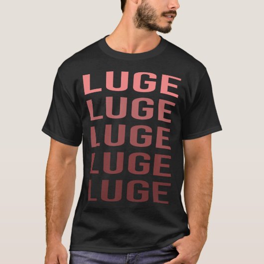 リュージュの赤い文字 Tシャツ (正面)