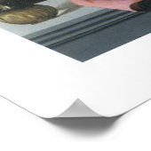 リュートのある若者のポートレート ポスター (角)