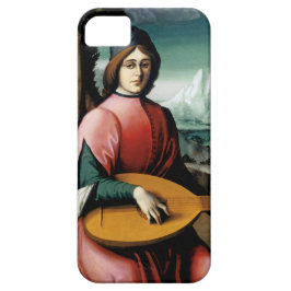 リュートのある若者のポートレート iPhone 13ケース