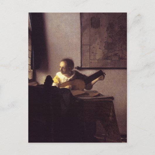 リュートを持つ人 ポストカード (正面)