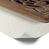 リュートプレー飾ヤー付き彫りパネル ポスター (角)