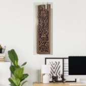 リュートプレー飾ヤー付き彫りパネル ポスター (ホームオフィス)