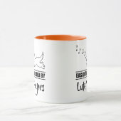 リュートランニング選手に気を取られやすいの犬 マグカップ (中央)