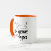 リュートランニング選手に気を取られやすいの犬 マグカップ (正面左)