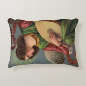 リュート角枕の天使 アクセントクッション (正面)