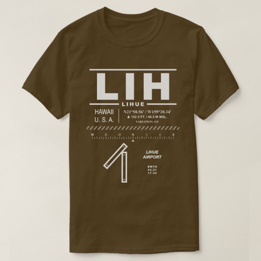 リユエ空港LIH Tシャツ (デザイン正面)