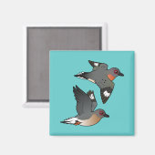 リョコウバト飛行 マグネット (正面/裏面)