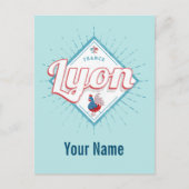 リヨンシティフランスレトロルースターヴィンテージ土産 シーズンポストカード (正面)