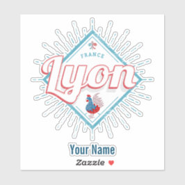 リヨンシティフランスレトロルースターヴィンテージ土産 シール