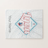 リヨンシティフランスレトロルースターヴィンテージ土産 ジグソーパズル (横)