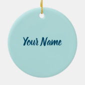 リヨンシティフランスレトロルースターヴィンテージ土産 セラミックオーナメント (裏面)