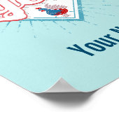 リヨンシティフランスレトロルースターヴィンテージ土産 ポスター (角)