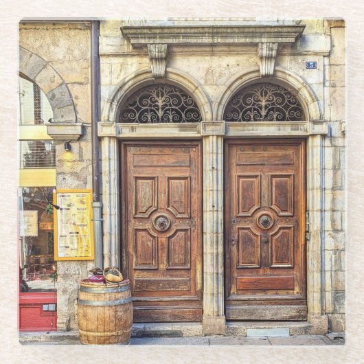 リヨンドアズコースター ガラスコースター (正面)