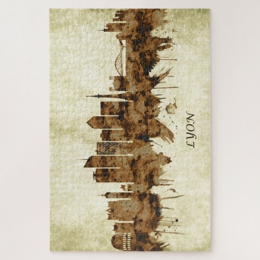 リヨンフランスシティスケープ ジグソーパズル (縦)