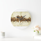 リヨンフランスシティスケープ ラージ壁時計 (ホーム)