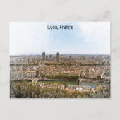 リヨンフランスパノラマビュー ポストカード (正面)