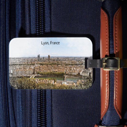 リヨンフランスパノラマビュー ラゲッジタグ (正面インサイチュ4)