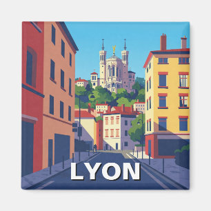 リヨンフランスペイン旅行抽象芸術 マグネット