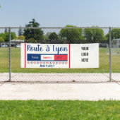 リヨン世界への女子サッカーの道パーティーロゴ 横断幕 (インサイチュ)