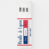 リヨン世界への女子サッカーの道パーティーロゴ 横断幕 (縦)