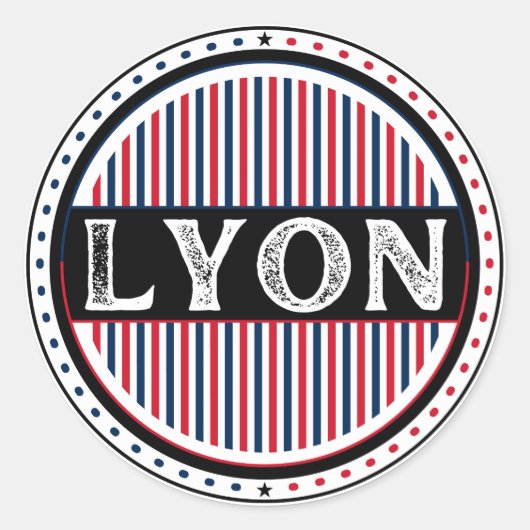 リヨン市プライドエンブレム - フランスのアイデンティティ ラウンドシール (正面)
