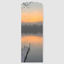 リヨン湖の夕焼けの桟橋しおり