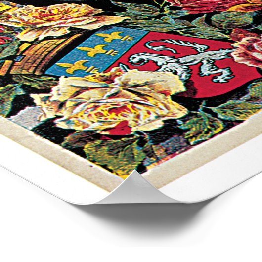 リヨン飛んでいるフランスヴィンテージ旅行へ ポスター (角)