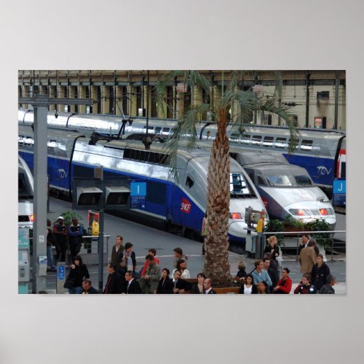 リヨン駅。フランス、パリ ポスター (正面)