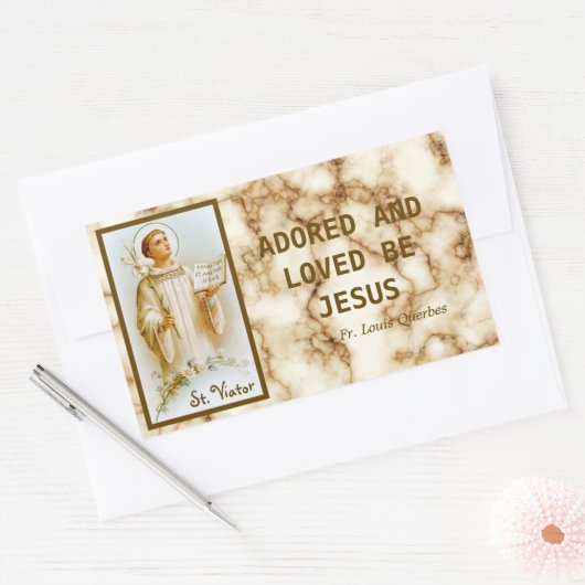 リヨン・ザ・カテキストの聖ビエーター(BF 02) 長方形シール (封筒)