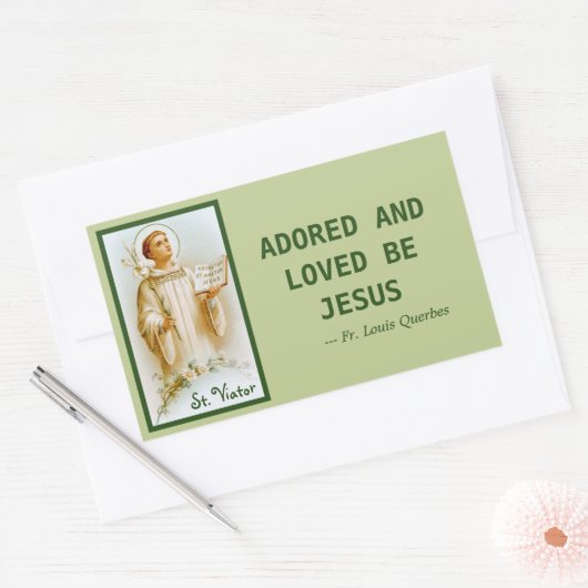 リヨン・ザ・カテキストの聖ビエーター(BF 02) 長方形シール (封筒)