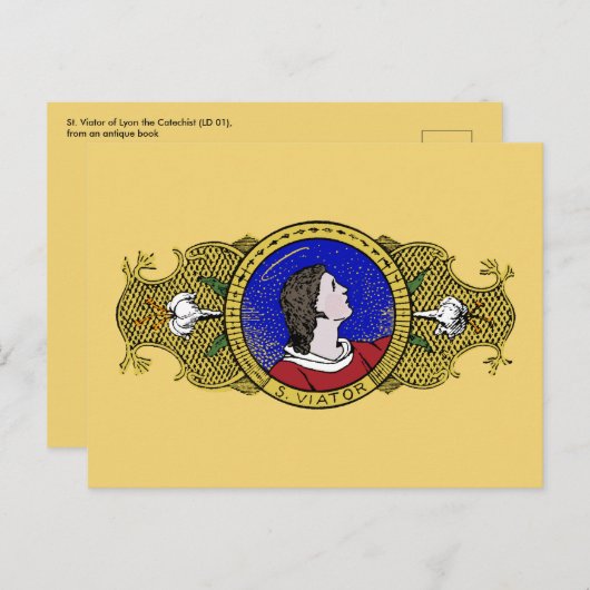 リヨン・ザ・カテキストの聖ビエーター(LD 001) ポストカード (正面/裏面)