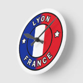 リヨン・フランス ラウンド壁時計 (傾斜)