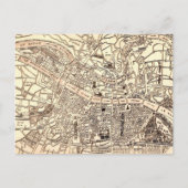 リヨン フランス ヴィンテージ地図 ポストカード (正面)