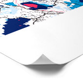 リヨン – フランスMilkTeaシティマップ ポスター (角)