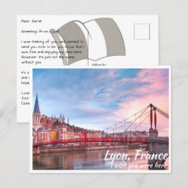 リヨンFranceブリッジポストカード ポストカード