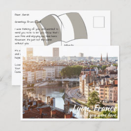 リヨンFranceリバーポストカード ポストカード