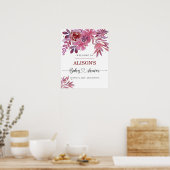 リラと金ゴールド紙吹雪ベビーシャワー歓迎サイン ポスター (キッチン)