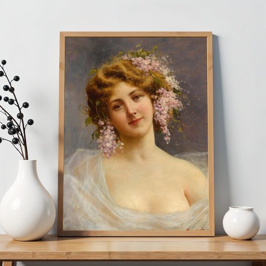 リラの花の少女、アキーレ・ベルトラメの芸術 ポスター